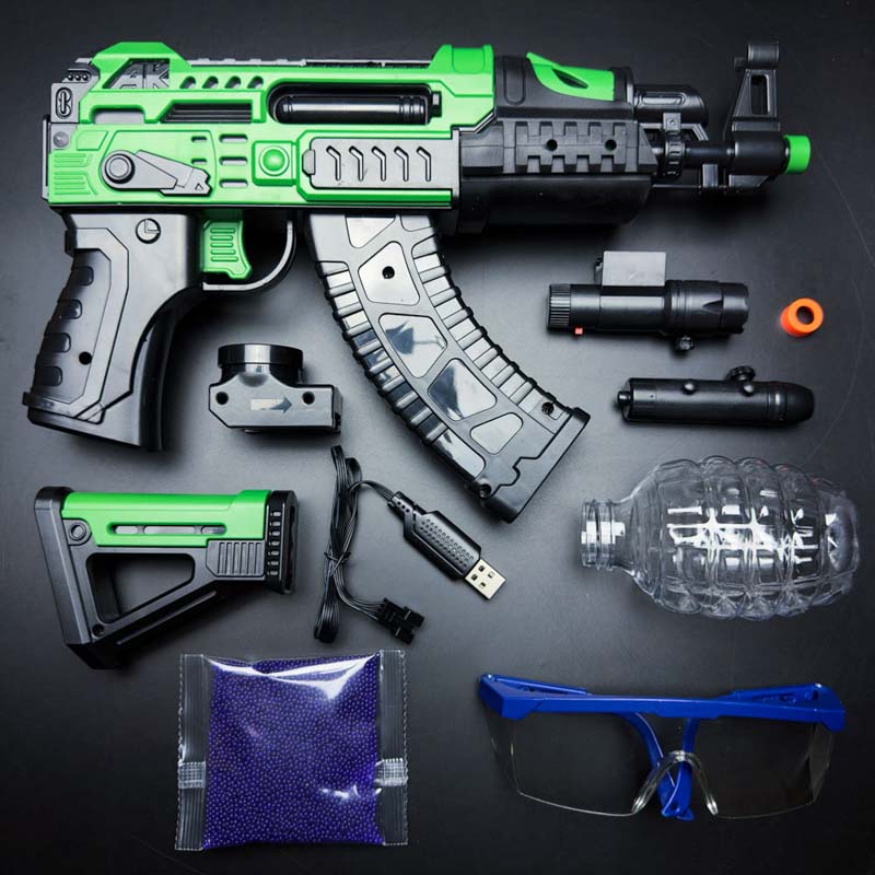 AKM-Gel-Blaster-green-accessories